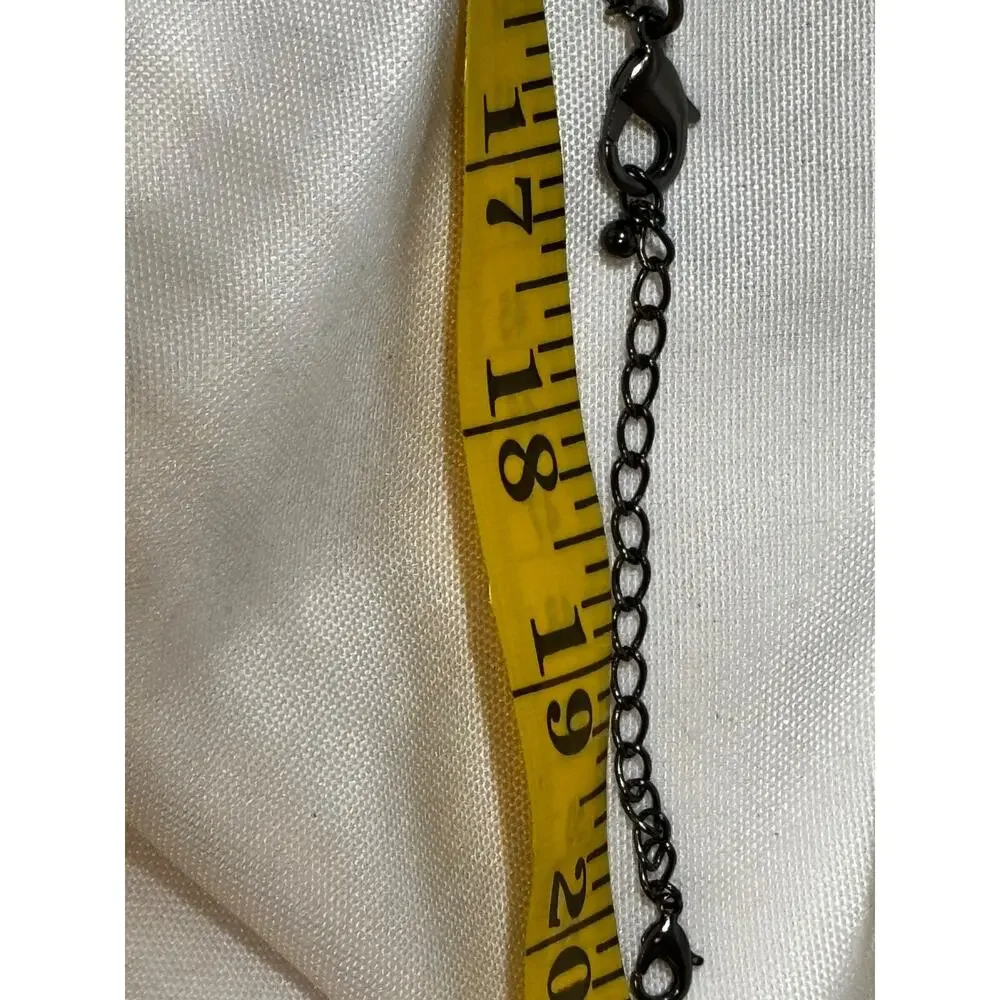 Kiam Family Silver‎ Tone, Chunky Multi Strand Silver & Black Chain Necklace Bold